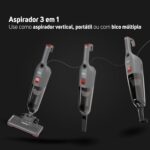 WAP Aspirador Vertical 3 Em 1 Power Speed Max 1600W de Potência Oscilação 360° Bicos Canto e Escova 127V - Imagem 3
