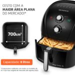 MONDIAL Fritadeira Sem Óleo Air Fryer 8L, Preto, 1900W, 110V - AFN-80-FB - Imagem 3