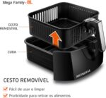 MONDIAL Fritadeira Sem Óleo Air Fryer 8L, Preto, 1900W, 110V - AFN-80-FB - Imagem 5