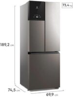 Geladeira Electrolux Frost Free Inverter 480L Efficient AutoSense 3 Portas Inox Look (IM7S) 127V - Imagem 7