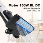 Aspirador Vertical de Pó Liectroux i7 Pro Sem Fio 3 em 1 Aspira Passa Pano Autolimpante Para Sólidos e Líquidos Pelos de Pet Cachorro Gato Potente Com Filtro HEPA Bivolt - Imagem 3