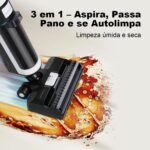 Aspirador Vertical de Pó Liectroux i7 Pro Sem Fio 3 em 1 Aspira Passa Pano Autolimpante Para Sólidos e Líquidos Pelos de Pet Cachorro Gato Potente Com Filtro HEPA Bivolt - Imagem 6