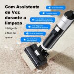 Aspirador Vertical de Pó Liectroux i7 Pro Sem Fio 3 em 1 Aspira Passa Pano Autolimpante Para Sólidos e Líquidos Pelos de Pet Cachorro Gato Potente Com Filtro HEPA Bivolt - Imagem 8