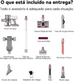 Redroad V17 Aspirador de Pó Vertical Sem Fio 5 em 1, 450W 20000Pa, Filtro HEPA Duplo, Leve 1,77kg, Silencioso 60dB, Ideal para Pets, Casa e Carro, Branco - Imagem 8