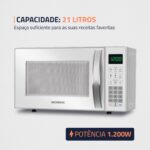 MONDIAL Micro-Ondas, Branco, 1200W, 110V - MO-01-21-W - Imagem 2
