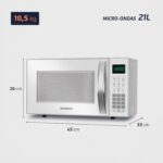 MONDIAL Micro-Ondas, Branco, 1200W, 110V - MO-01-21-W - Imagem 7
