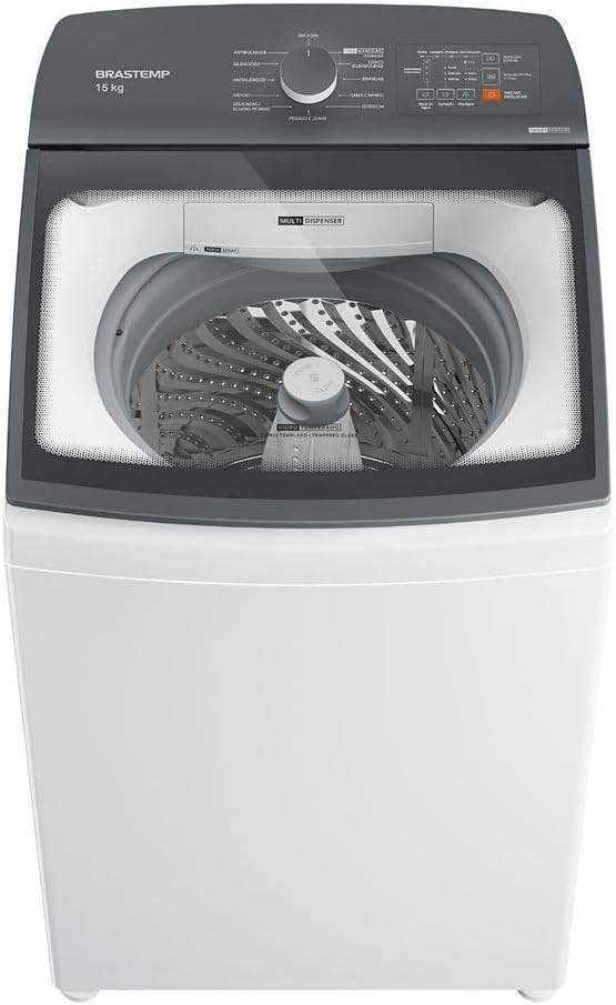 Máquina de Lavar Brastemp 15Kg Branca com Ciclo Tira Manchas Máquina de Lavar Brastemp 15Kg Branca com Ciclo Tira Manchas Advanced e Smart Sensor - BWF15AB 110V
