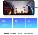Smartphone Xiaomi Redmi Note 14 5G NFC Midnight Black (Preto) 8GB RAM 256GB ROM - Imagem 5