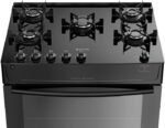 Fogão Atlas 5 Bocas preto Mônaco Top Glass com Acendimento automático - Bivolt - Imagem 3
