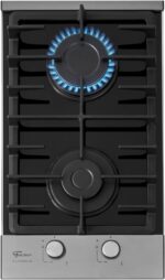FISCHER COOKTOP À GÁS 2 BOCAS PLATINIUM MESA VIDRO PRETO 33795-92120 - Imagem 3