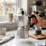 Cafeteira Italiana Moka 6 Xícaras (250ml) Alumínio Premium – Cafeteira Expresso Manual para Fogão, Design Elegante e Moderno, Café Intenso e Gourmet - Imagem 6