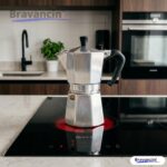 Cafeteira Italiana Moka 6 Xícaras (250ml) Alumínio Premium – Cafeteira Expresso Manual para Fogão, Design Elegante e Moderno, Café Intenso e Gourmet - Imagem 7