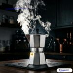 Cafeteira Italiana Moka 6 Xícaras (250ml) Alumínio Premium – Cafeteira Expresso Manual para Fogão, Design Elegante e Moderno, Café Intenso e Gourmet - Imagem 9