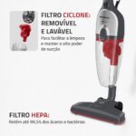 MONDIAL Aspirador de Pó Turbo Cycle Hepa, Cinza/Inox, 1550W, 220V - AP-41-GI - Imagem 3