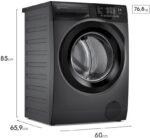 Lavadora de Roupas Electrolux Inverter 12kg Cesto Inox 8 Programas de Lavagem Água Quente Cinza Ônix LFC12 - Imagem 2