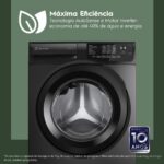 Lavadora de Roupas Electrolux Inverter 12kg Cesto Inox 8 Programas de Lavagem Água Quente Cinza Ônix LFC12 - Imagem 9