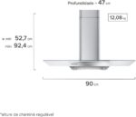 Coifa Continental Cc9vx Parede 90 cm - Imagem 2