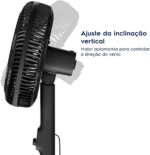 Electrolux Ventilador Coluna ou mesa 40cm 6 Pás silencioso 3 velocidades 2 anos garantia com inclinação Duoforce Air+ EFS40 127v Preto - Imagem 4