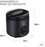 Panela de Arroz Elétrica 5L Midea 220V Potência 700W - Imagem 6
