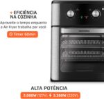 MONDIAL Fritadeira Air Fryer Forno Oven Analógica 12L, Preto, 2200W, 220V - AFON-12L-AB - Imagem 7