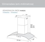 SUGGAR COIFA DE PAREDE ESMERALDA 60 CM INOX 220V TP3062IX - Imagem 2
