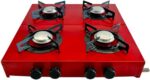 Cooktop a Gás 4 Bocas, Uso Doméstico e Cozinha, Design Resistente e Prático (preto) - Imagem 6