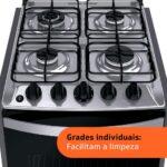 Fogão Brastemp 4 Bocas de embutir Inox com dupla chama e grades individuais - BYO4EBR Bivolt - Imagem 5