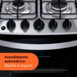 Fogão Brastemp 4 Bocas de embutir Inox com dupla chama e grades individuais - BYO4EBR Bivolt - Imagem 6
