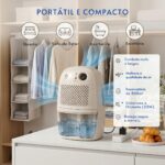 Desumidificador de Ar Portátil 800ml Antimofo Bivolt Silencioso Branco - Imagem 2