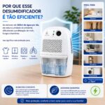 Desumidificador de Ar Portátil 800ml Antimofo Bivolt Silencioso Branco - Imagem 4