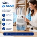 Desumidificador de Ar Portátil 800ml Antimofo Bivolt Silencioso Branco - Imagem 6