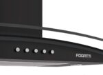 Coifa de Parede Vidro Curvo, Teclado Mecânico Fogatti, 80cm Black 110V - Imagem 3