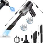 Aspirador de Pó Portátil 2 em 1 Sem Fio – Sucção Potente e Soprador de Ar, Recarregável USB com Filtro Lavável, Ideal para Carro, Casa, Escritório e Teclado - Imagem 9