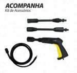 Lavadora de Alta Pressão Elétrica Tekna HLX1600V – 1000W, 1305 PSI, Vazão 6,7 L/min, Mangueira 3m, Bomba em Metal e Plástico, Auto Stop, Compacta e Econômica – 127V - Imagem 5