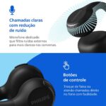 PHILIPS, Fone de Ouvido Sem Fio TWS, TAQ2000BK/00, Bluetooth, Design Aberto Ear-Clip, Com Microfone, Até 28 horas de bateria, iPX4, Preto - Imagem 3