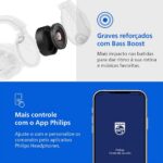 PHILIPS, Fone de Ouvido Sem Fio TWS, TAQ2000BK/00, Bluetooth, Design Aberto Ear-Clip, Com Microfone, Até 28 horas de bateria, iPX4, Preto - Imagem 4