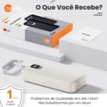 Basike Power Bank, Carregador Portátil Universal 20000mAh, USB-A(até 22.5W)+USB-C(até PD20W), Carregamento Rápido, Led Indicador de Bateria para iPhone/Samsung/Huawei/Xiaomi (Cáqui) - Imagem 8