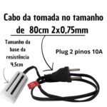 Aquecedor Elétrico de Líquidos Ebulidor Aquecedor De Água Rabo Quente RQ, 770W/830W, 80cm de Cabo, IPX7, Bivolt 110V/220V (220, Volts) - Imagem 4