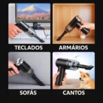 Mini Aspirador Portátil – Alta Sucção, Sem Fio, USB, Leve, Compacto e Recarregável para Limpeza Rápida de Casa, Carro, Escritório e Eletrônicos - Imagem 4