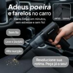 Mini Aspirador Portátil – Alta Sucção, Sem Fio, USB, Leve, Compacto e Recarregável para Limpeza Rápida de Casa, Carro, Escritório e Eletrônicos - Imagem 6