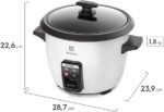 Panela Elétrica Electrolux vapor arroz capacidade 1,3L 7 xícaras manter aquecido panela removivel antiaderente tampa vidro RCB50 branca 220v por Rita Lobo - Imagem 3