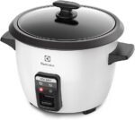 Panela Elétrica Electrolux vapor arroz capacidade 1,3L 7 xícaras manter aquecido panela removivel antiaderente tampa vidro RCB50 branca 220v por Rita Lobo - Imagem 4