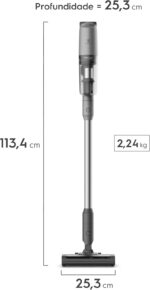 Electrolux Aspirador de Pó Vertical Sem Fio Electrolux Ergorapido 3 em 1 Cyclonic Power 30 min Cinza (PTEC100) Bivolt - Imagem 3