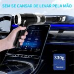 FINYQBET 4000mAh Aspirador de Pó Portátil sem Fio, Aspirar e Soprar 2 em 1, 50W Potente, Leve, Aspirador para Carro, Casa, Escritório, Limpeza de Pelos de Animais e Frestas (Preto) - Imagem 6