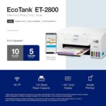 EPSON ECOTANK ET-2800 Wireless Color All-in-One Cartuctidge Free Tank Printer com Scan e Copy-A Impressora Casa Básica Ideal-Branca - Imagem 4
