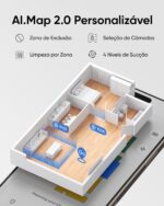 Aspirador Robô EZS E10, Sucção Ultra Forte de 5.500 Pa, Navegação a Laser iPath, para Limpeza Profunda de Pisos, Ideal para Cabelos e Pisos Duros - Imagem 4