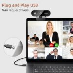 BEMMY Webcam 4K UHD com Foco Automático, Câmera USB Ultra HD para Computadores de Mesa e Laptops com Capa de Privacidade e Tripé (4K UHD) - Imagem 4