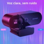 BEMMY Webcam 4K UHD com Foco Automático, Câmera USB Ultra HD para Computadores de Mesa e Laptops com Capa de Privacidade e Tripé (4K UHD) - Imagem 5