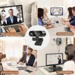 BEMMY Webcam 4K UHD com Foco Automático, Câmera USB Ultra HD para Computadores de Mesa e Laptops com Capa de Privacidade e Tripé (4K UHD) - Imagem 6