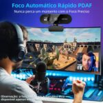 BEMMY Webcam 4K UHD com Foco Automático, Câmera USB Ultra HD para Computadores de Mesa e Laptops com Capa de Privacidade e Tripé (4K UHD) - Imagem 8